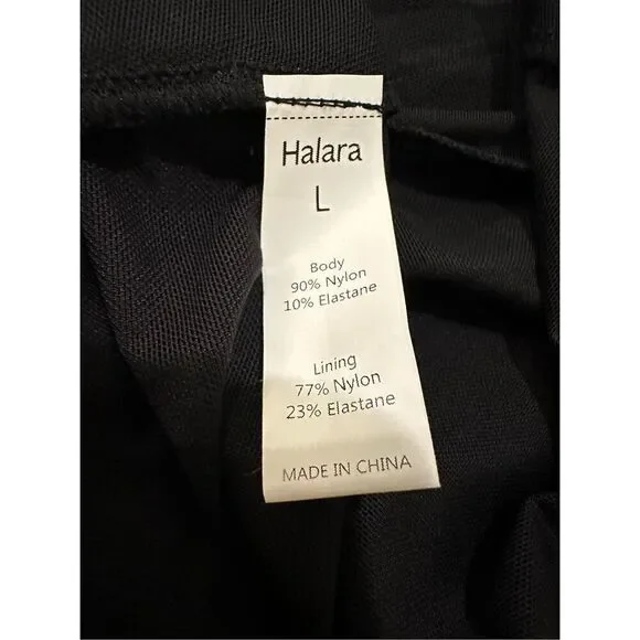 Size L Halara Backless 2-in-1 Side Pocket Contrast Mesh Flowy Mini Slip Dance Ac - Picture 8 of 10